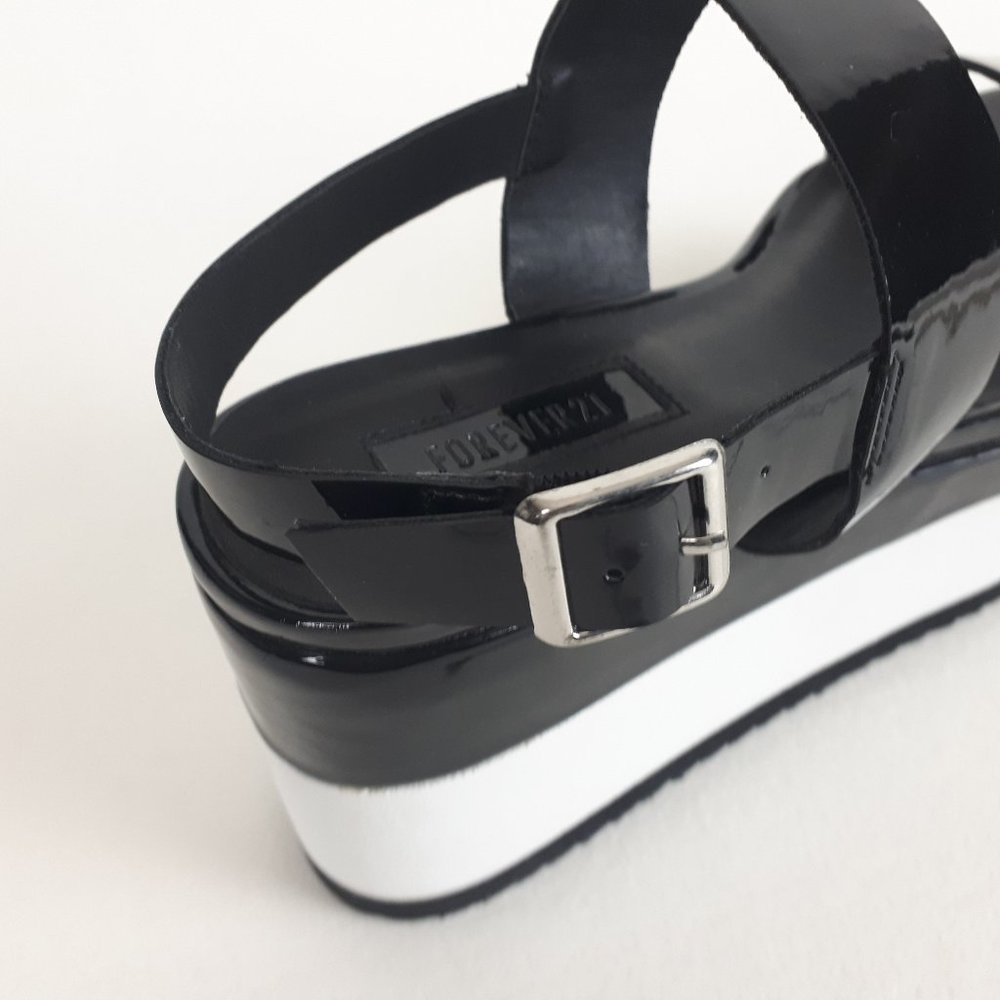 Forever 21 Monochrome Platform Sandals - Picture 15 of 16
